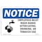 Signmission OSHA Sign, Employees Must Wash Hands After With, 10in X 7in Rigid Plastic, 7" W, 10" L, Landscape OS-NS-P-710-L-11967 - alternate 1
